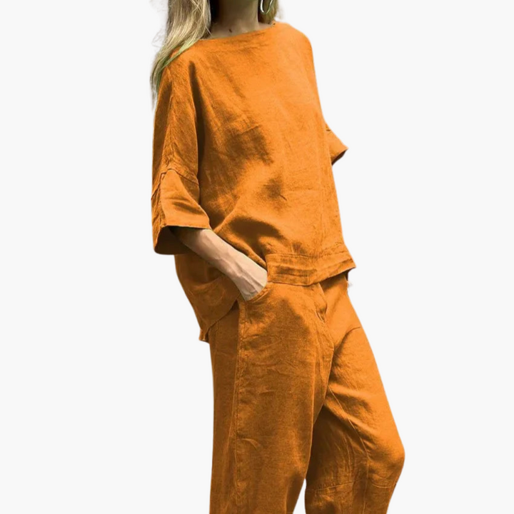 Ensemble Deux-Pièces Femme - Crop Top & Pantalon Court pour l'Été