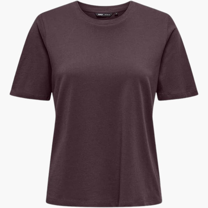 T-shirt pour femmes avec col rond et manches courtes en tissu léger