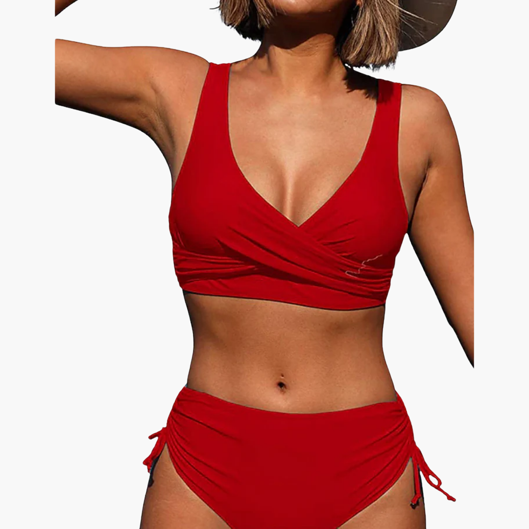 Ensemble Bikini Deux Pièces - Maillot de bain pour femmes avec taille haute