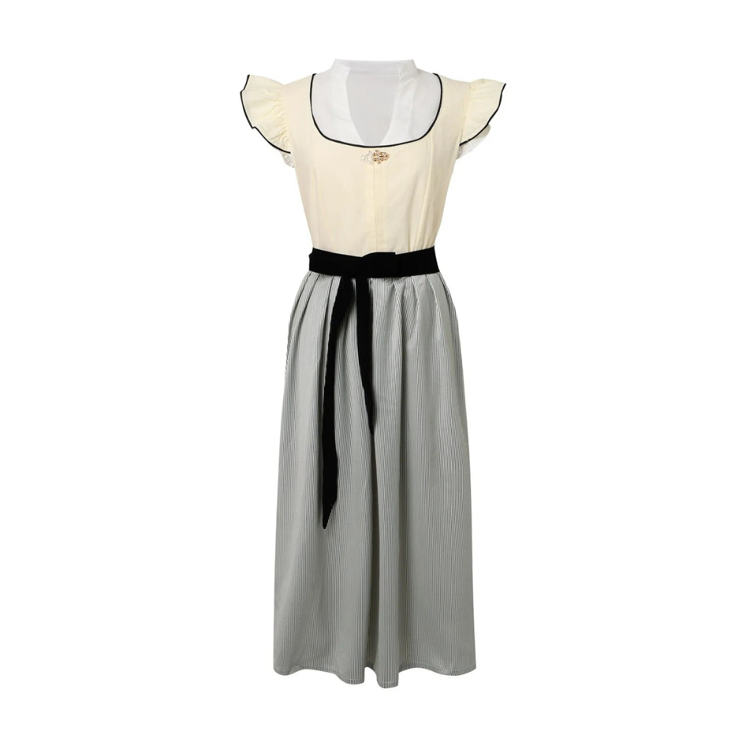 Robe Dirndl Blanche pour Femmes Oktoberfest