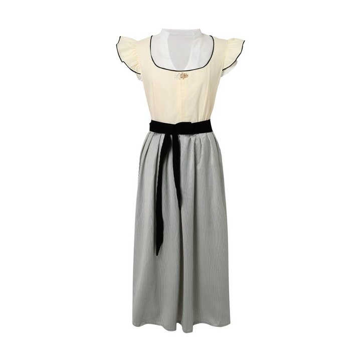 Robe Dirndl Blanche pour Femmes Oktoberfest