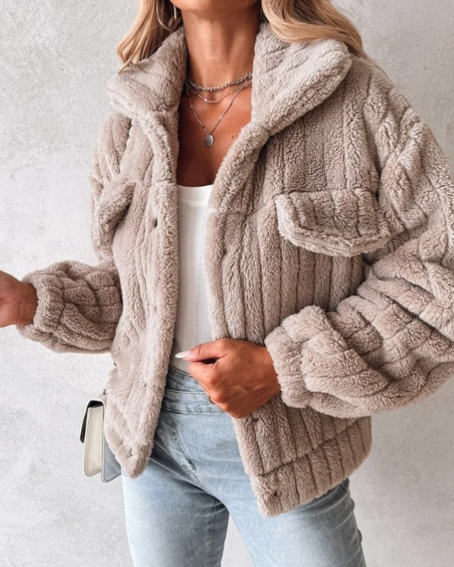 Manteau Teddy pour femmes | Court