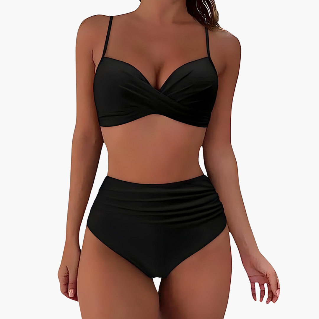 Ensemble de bikini pour femmes - avec taille haute et bretelles réglables