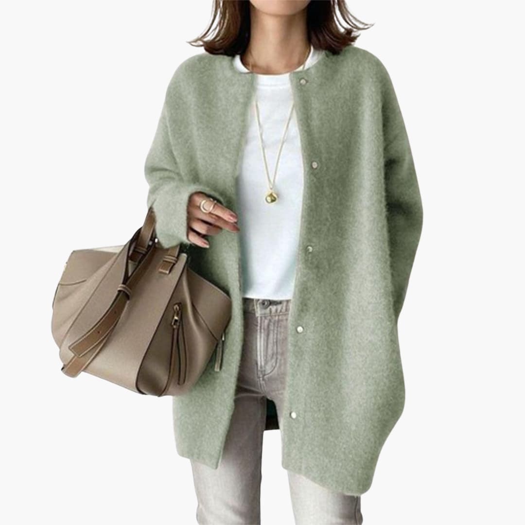 Manteau en laine avec ceinture pour femmes