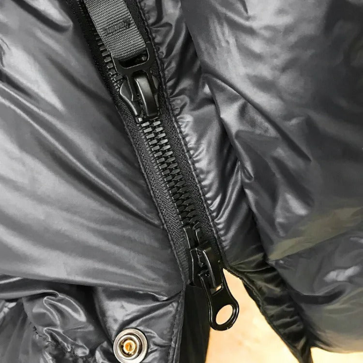 Veste d'hiver Femme Duvet Longue | Veste Doublée avec Capuche et Fermeture Éclair
