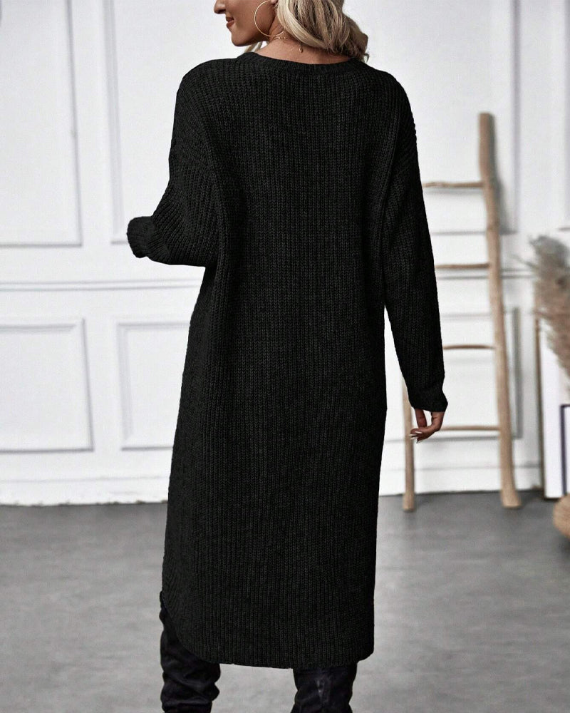 Elin | Robe en tricot élégante pour femmes, longue et confortable à porter