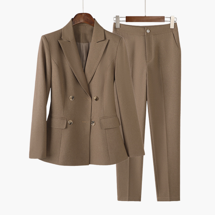 Blazer élégant en deux pièces pour femmes - Blazer et pantalon
