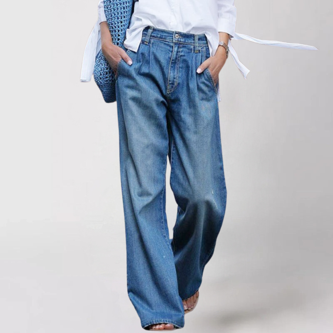 Jeans Femme Baggy Coupe Large | Taille Haute Coupe Ample