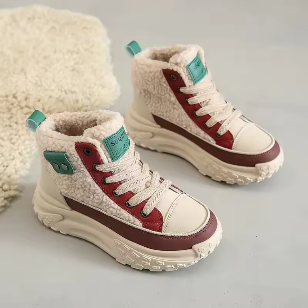 FrostWalk™ – Bottes d'hiver plates et doublées pour femmes avec doublure en peluche