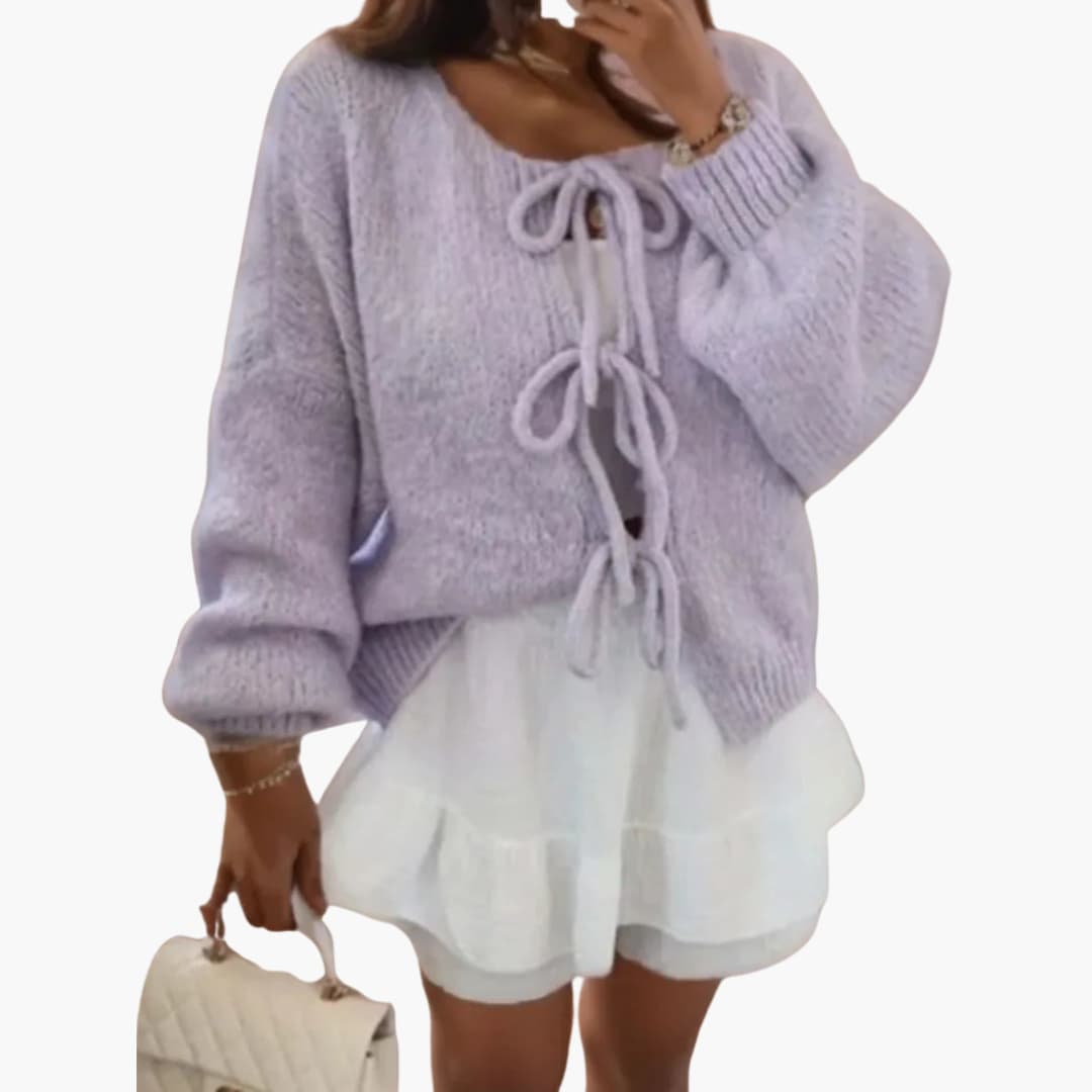 Gilet avec fermeture à nœud pour femmes