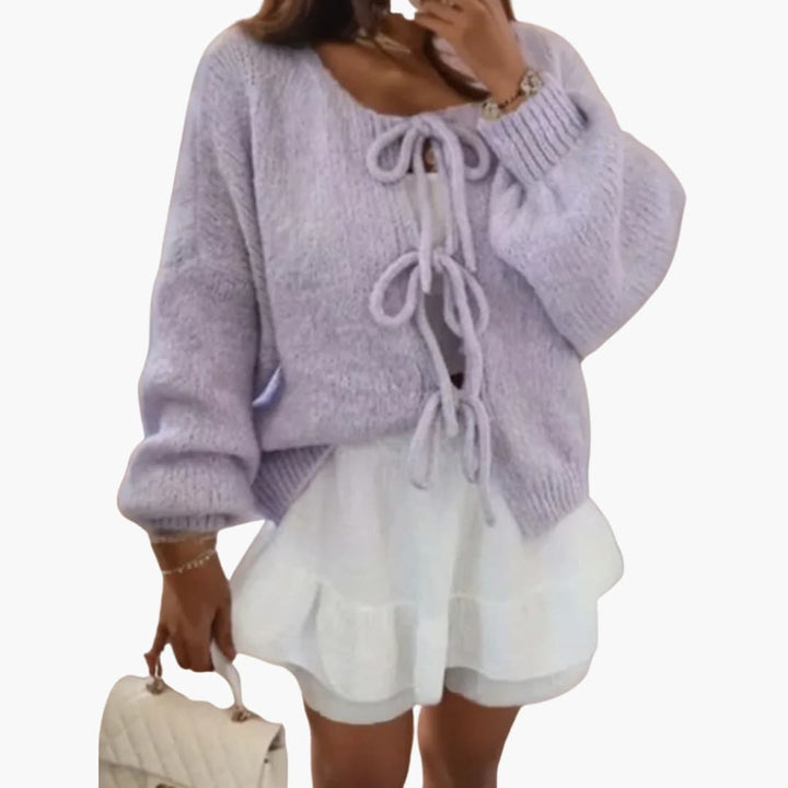 Gilet avec fermeture à nœud pour femmes