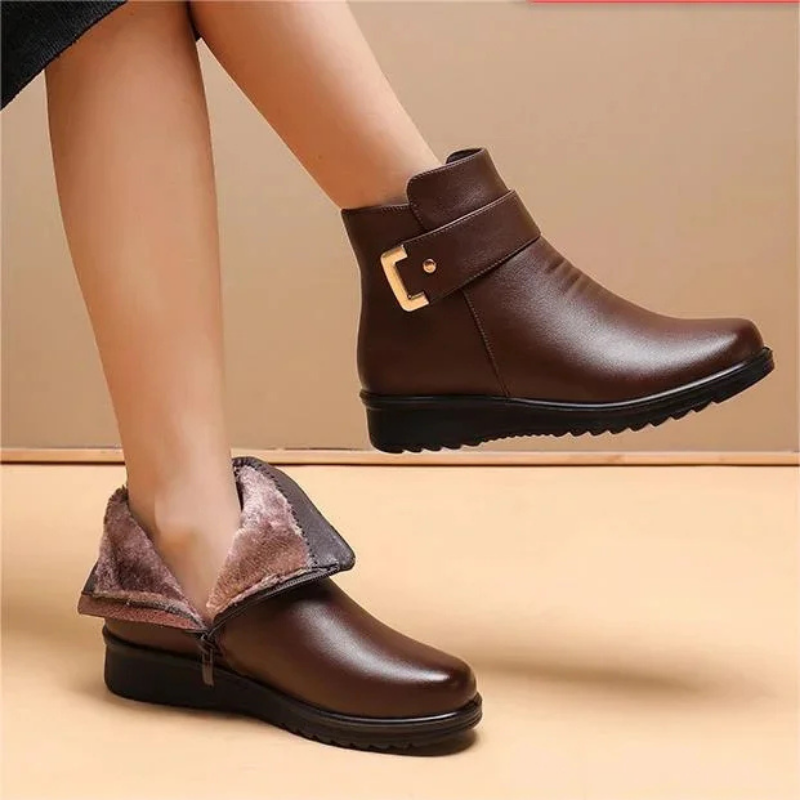 Bottines d'hiver pour femmes | Doublées et avec détail de boucle