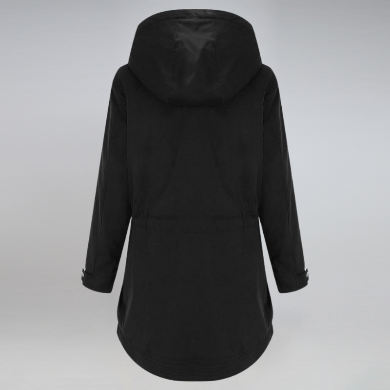 Veste d'hiver femme avec capuche | Parka avec fermeture éclair et cordon de serrage