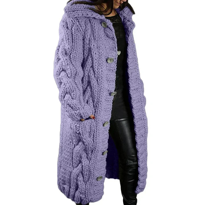 Veste en tricot longue et stylée pour femmes