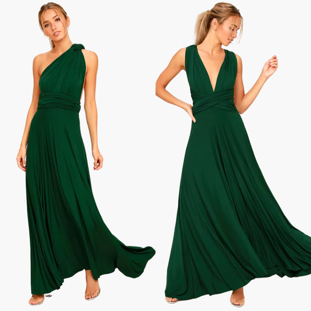Robe de soirée avec décolleté en V - Style femme pour les nuits de gala