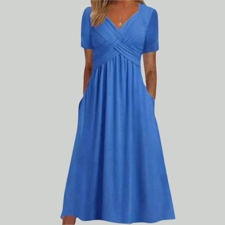 VIOLA - ROBE MIDI AVEC ENCOLURE CROISÉE