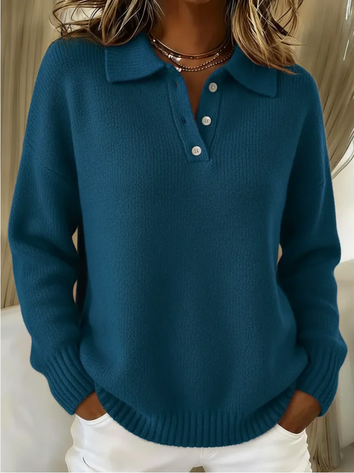 Mara | Pull en maille élégant pour femmes avec col polo