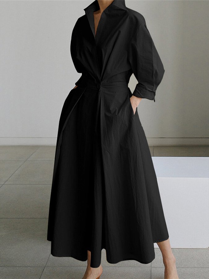 Henley | Robe Maxi Drapée