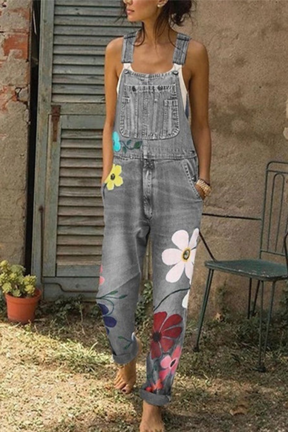 Celestia - Salopette en denim sans manches
