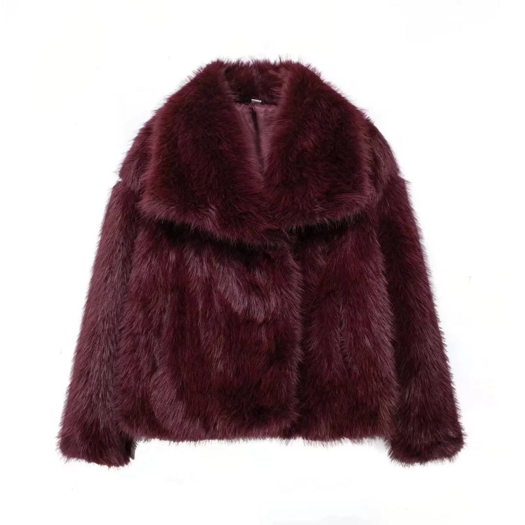 Valeria | Manteau luxueux en fausse fourrure douce pour femmes