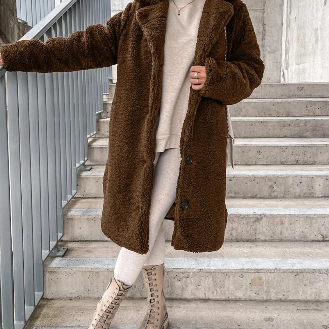 Manteau d'hiver doux, chaud et élégant pour femmes