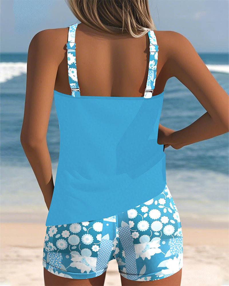 Felicia | Ensemble de Tankini à Imprimé Floral pour Femmes