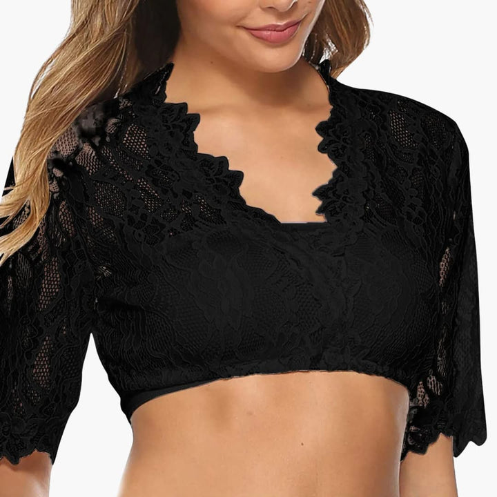 Blouse en dentelle avec décolleté en V pour femmes - Oktoberfest 2025