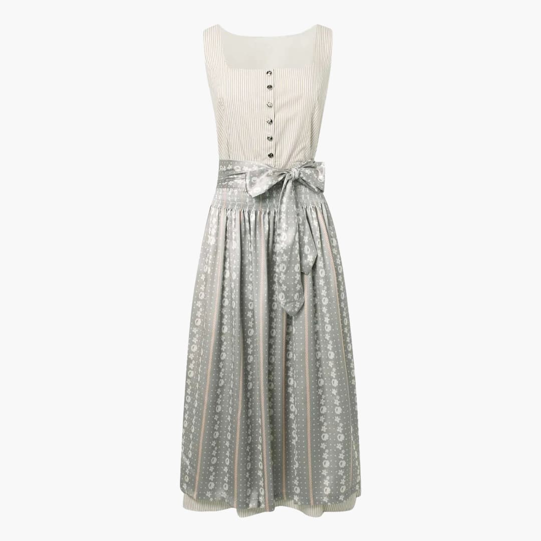 Robe dirndl à carreaux avec tablier pour femmes - Oktoberfest 2025