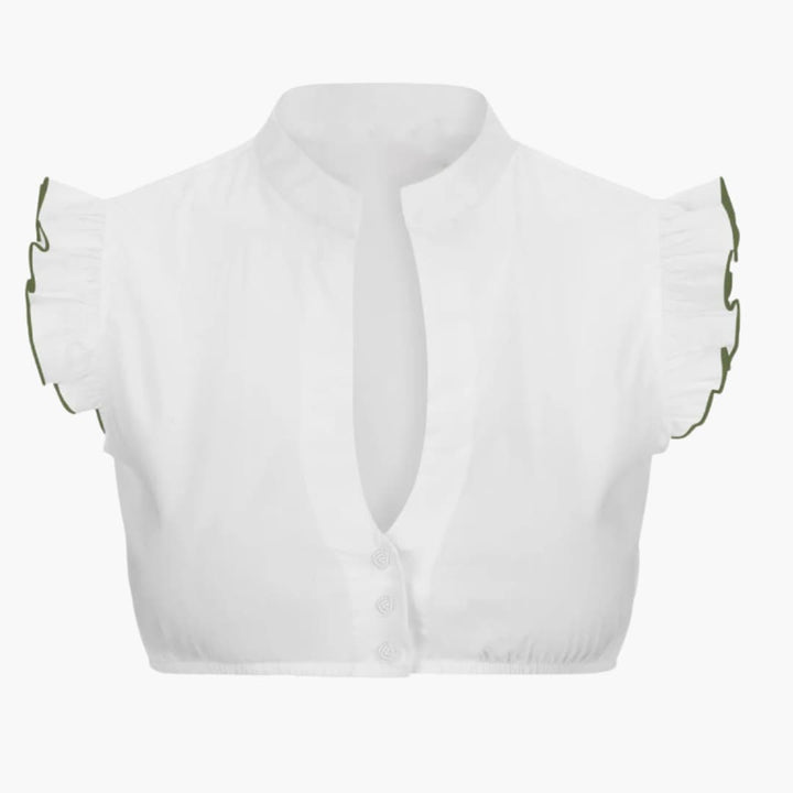 Blouse Dirndl en Broderie Anglaise pour Femmes - Oktoberfest 2025