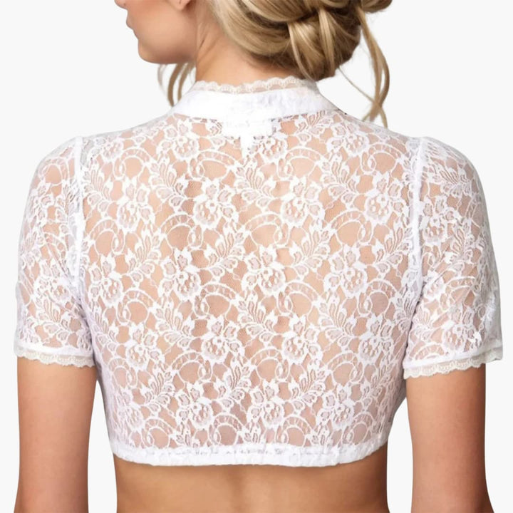 Blouse dirndl en dentelle avec fente pour femmes - Oktoberfest 2025