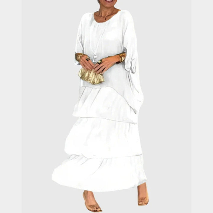 Maja | Robe Maxi à Volants Boho pour Femmes