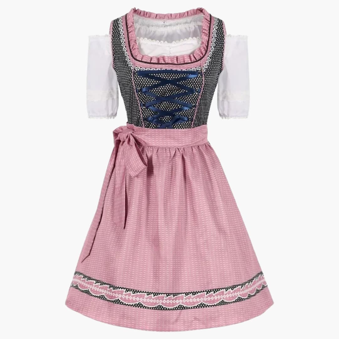 Robe Mieder-Dirndl avec lacets pour femmes - Oktoberfest 2025
