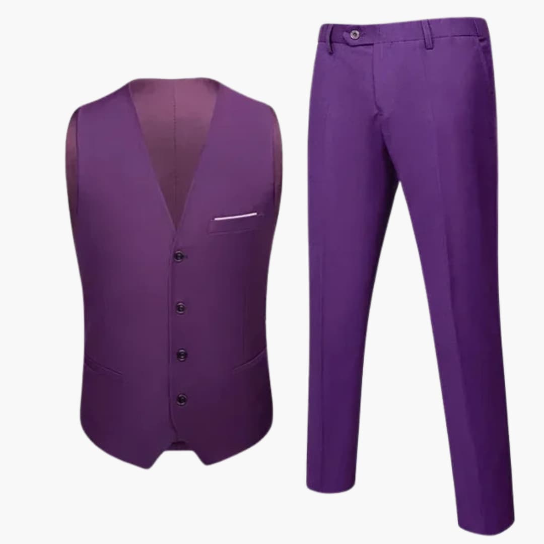 Costume moderne pour invité de mariage - pour hommes avec gilet et pantalon