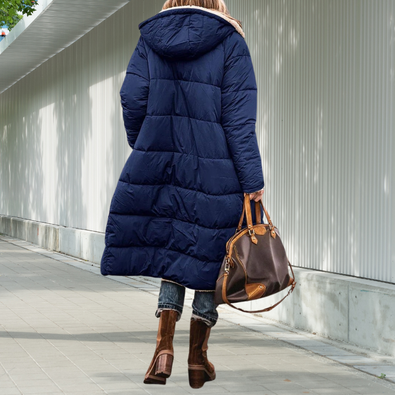 Veste d'hiver Femme Longue | Avec Capuche et Poches