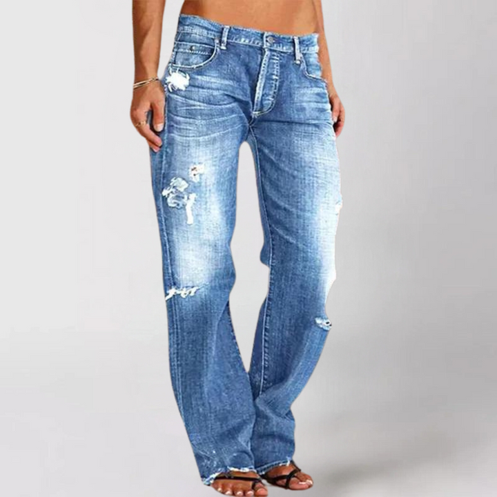 Adelheid | Jean en denim pour femmes, coupe large et décontractée