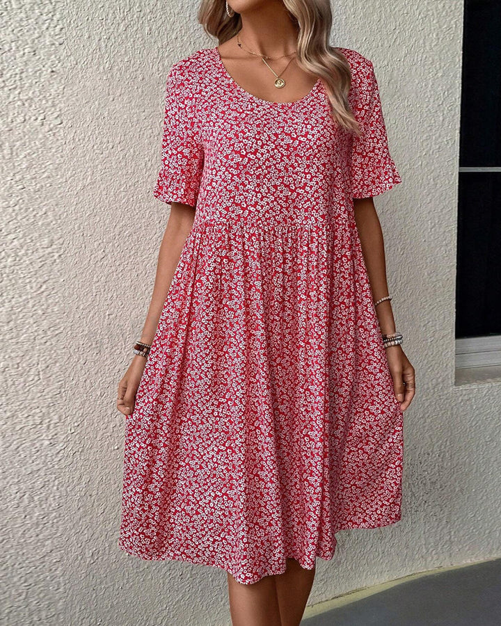 Fleur™ | Robe midi élégante avec motif floral