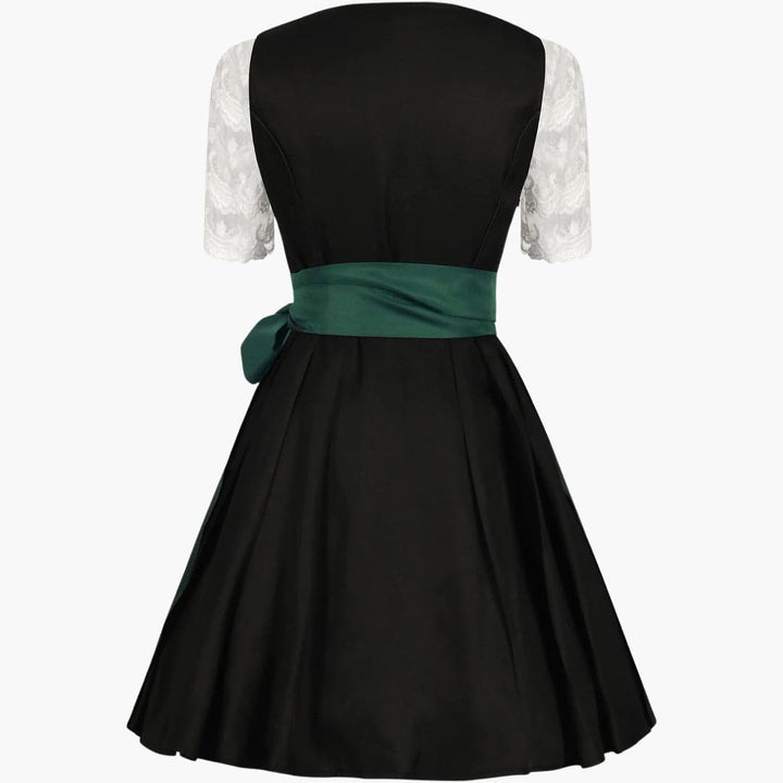 Robe Dirndl brodée avec tablier pour femmes - Oktoberfest 2025