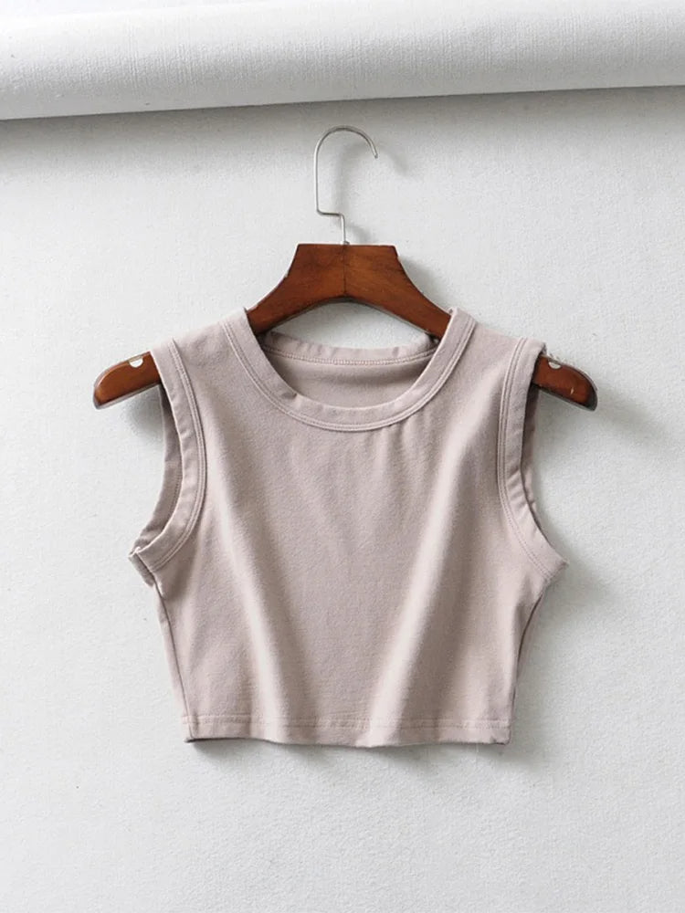 Débardeur Tank Crop Top sans manches