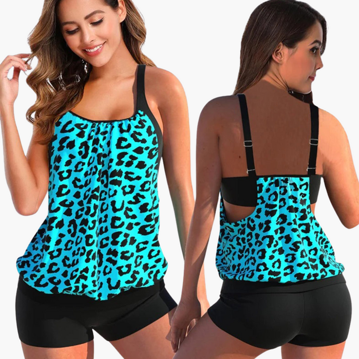 Ensemble Tankini pour femmes - avec effet amincissant et bretelles réglables