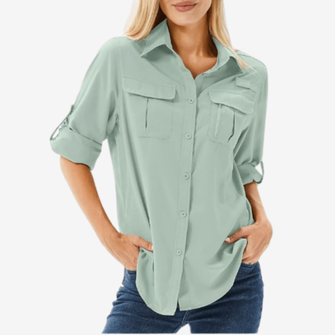 Chemise de randonnée respirante pour femmes | Manches longues
