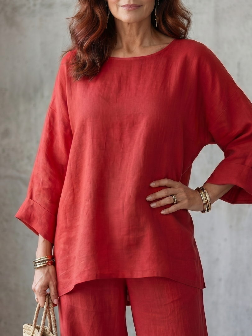 Prue | Tunika oversize avec ensemble de pantalons larges