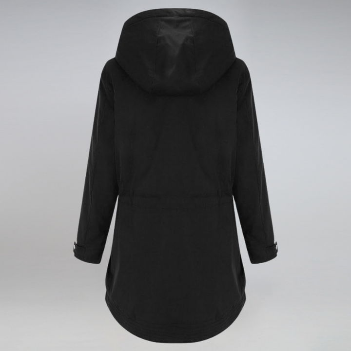 Veste d'hiver pour femmes avec capuche | Parka avec fermeture éclair et cordon de serrage