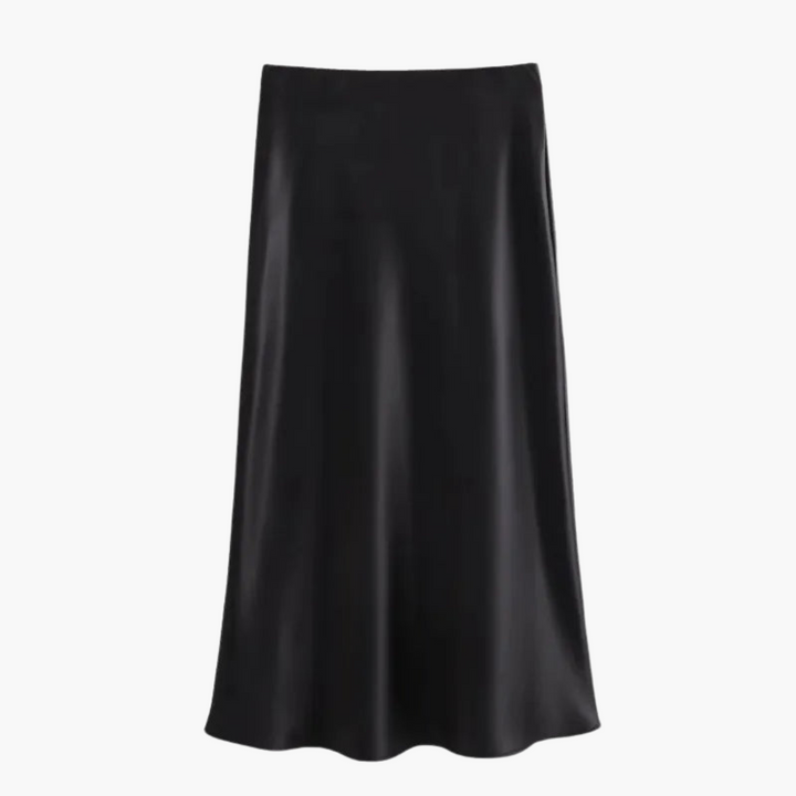 Jupe midi en satin fluide pour femmes