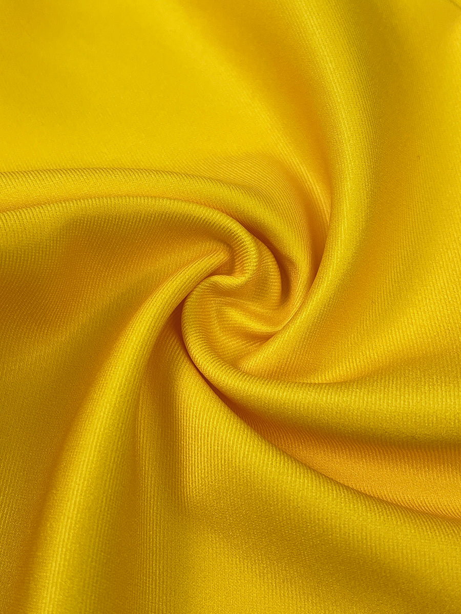 Pantalon de tailleur ample taille haute, à pois, à empiècements, couleur contrastée