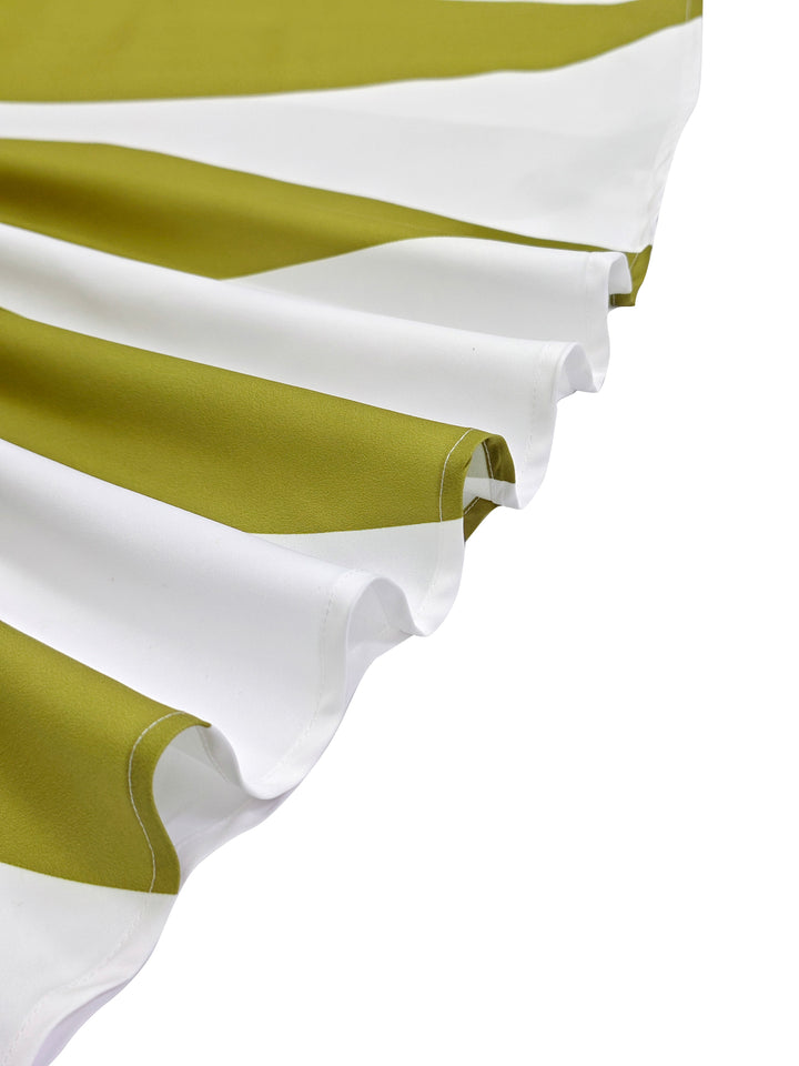 Jupe plissée imprimée coupe trapèze, taille haute, couleur contrastée