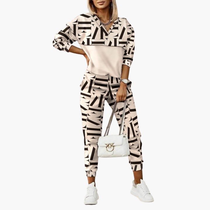 Ensemble de sport pour femmes avec haut zippé et pantalon de jogging