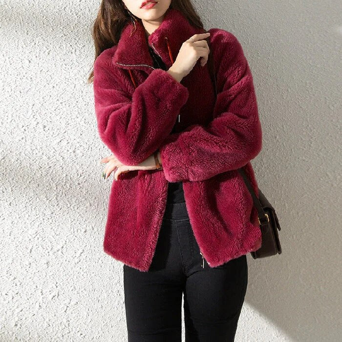 Veste d'hiver pour femmes avec fermeture éclair