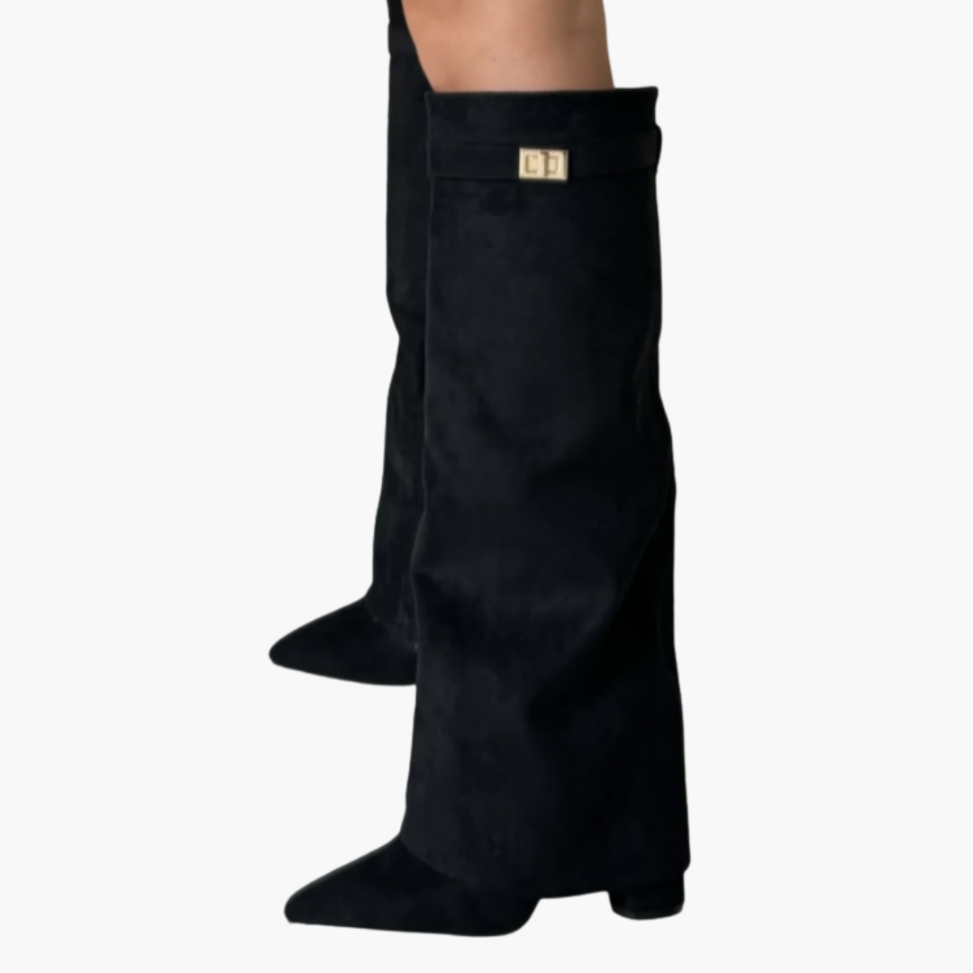 Bottes pour femmes à hauteur de genou avec boucle - Bottes élégantes