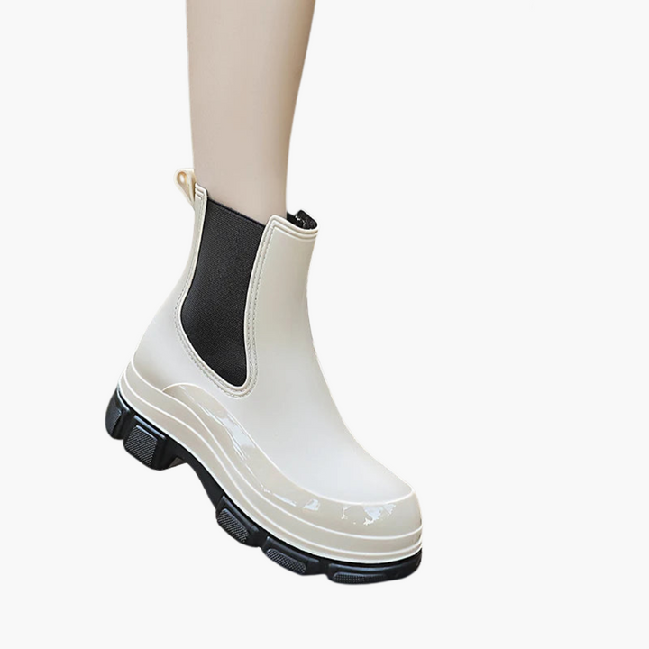 Bottes Chelsea pour femmes avec empiècements élastiques et semelle structurée