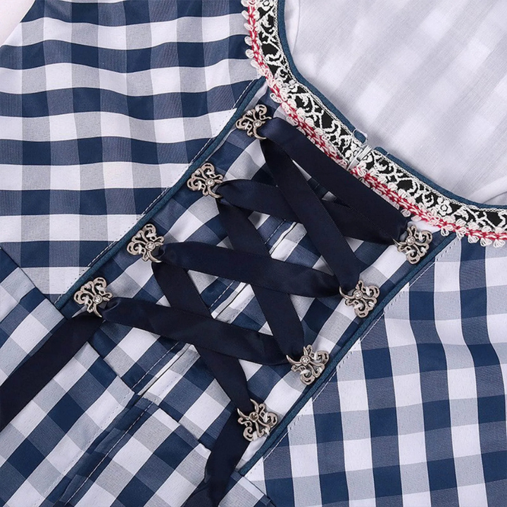 Robe Dirndl Classique Bleue pour Femmes Oktoberfest